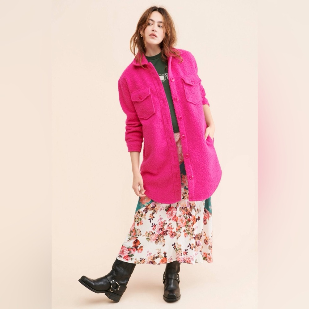 RD Style Vibrant Pink Boucle Jacket XS